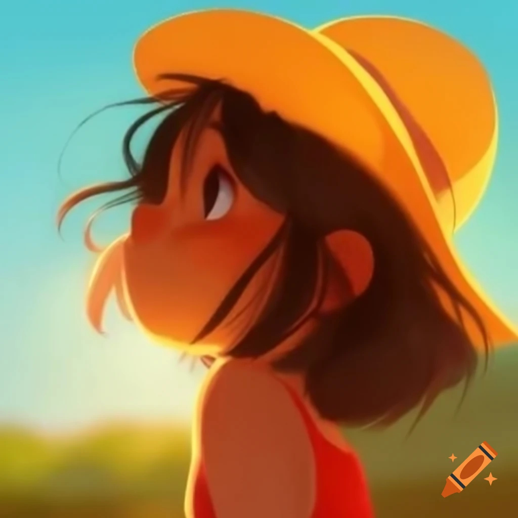 Close up of girl wearing sun hat looking away
