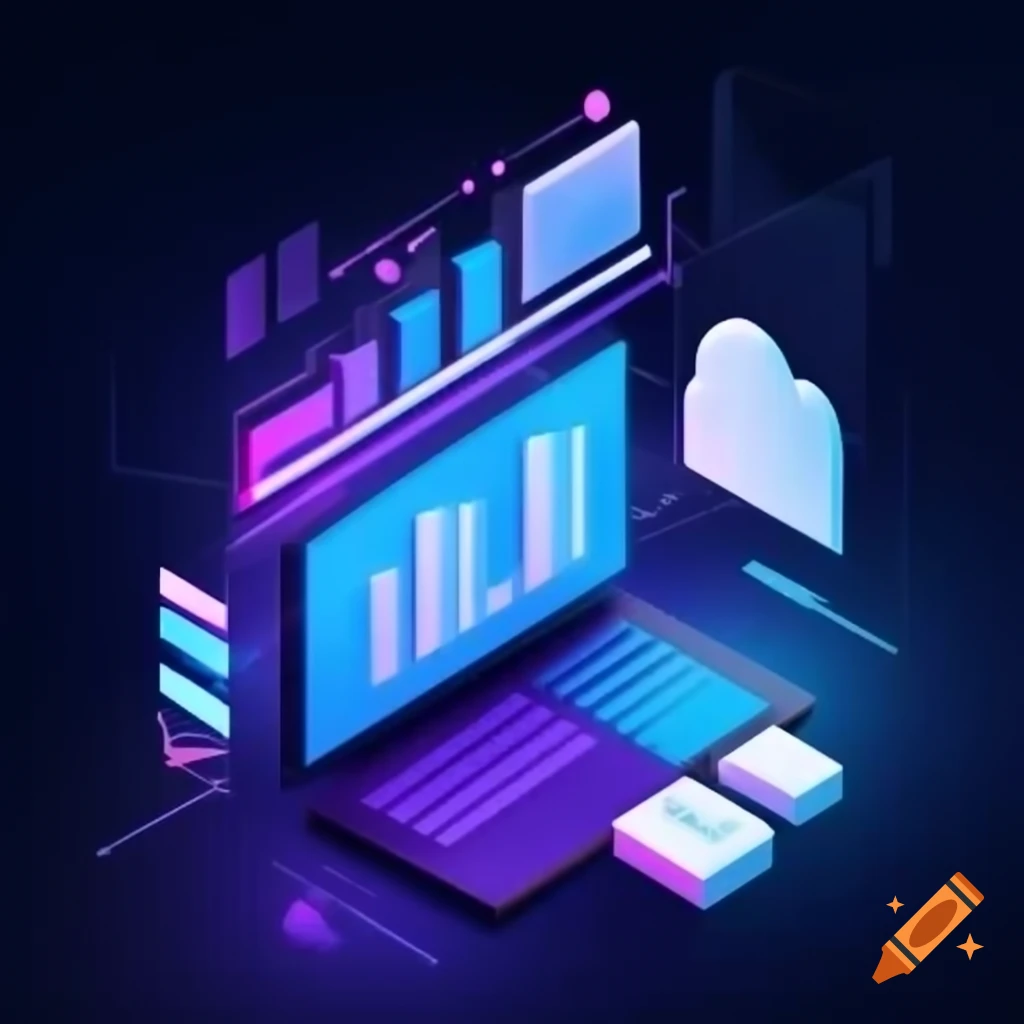 Modern login page for data visualization tool with abstract charts
