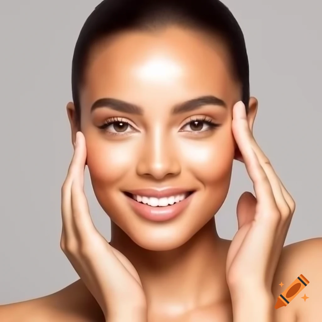 Healthy person with glowing skin and bright eyes, focused on face
