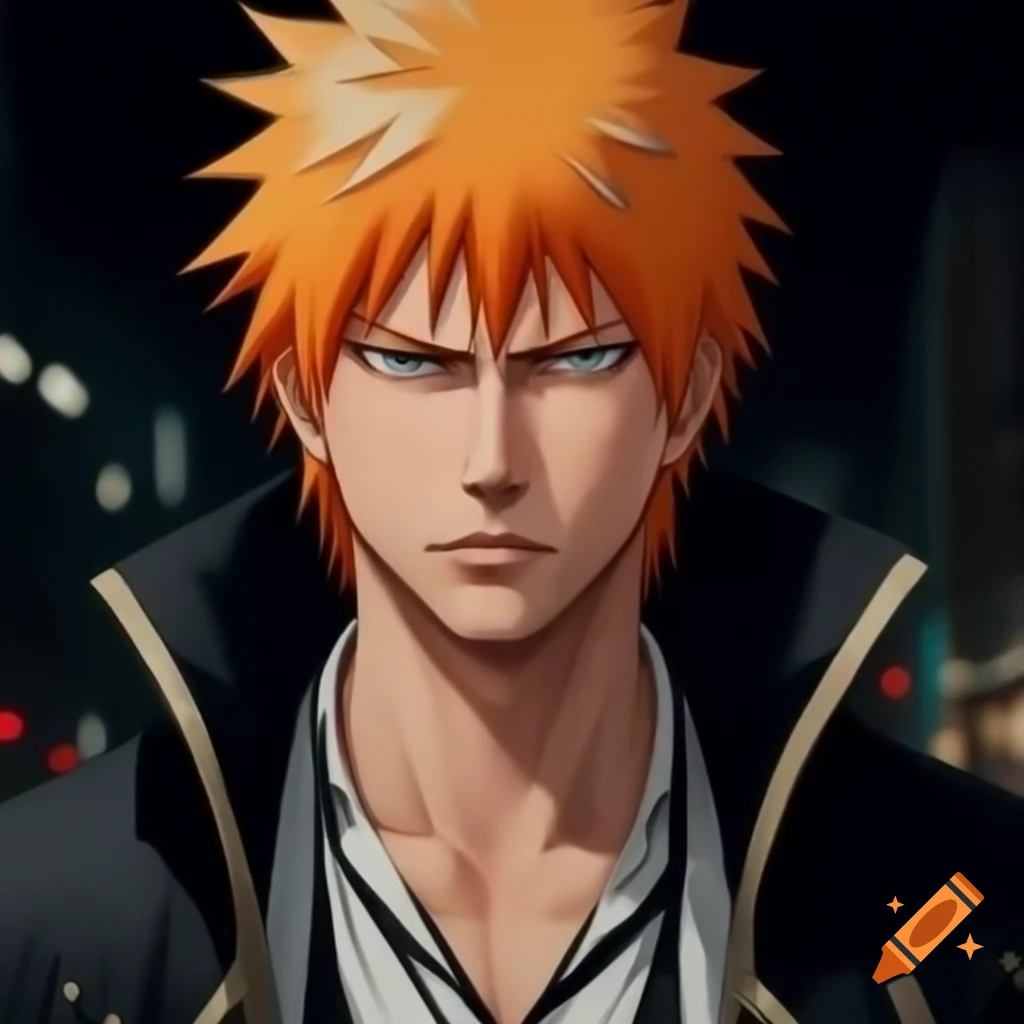 Battle scene featuring Ichigo and White from anime