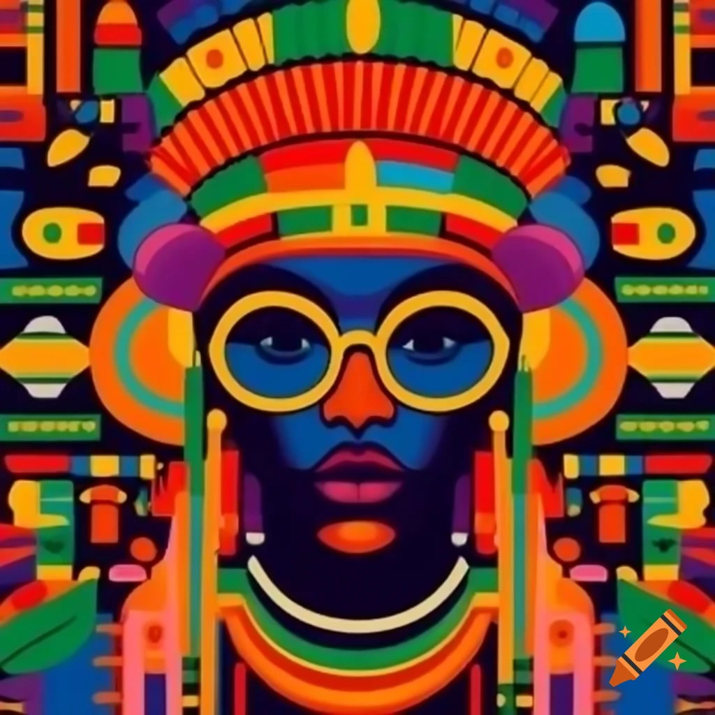 Vibrant and colorful African art