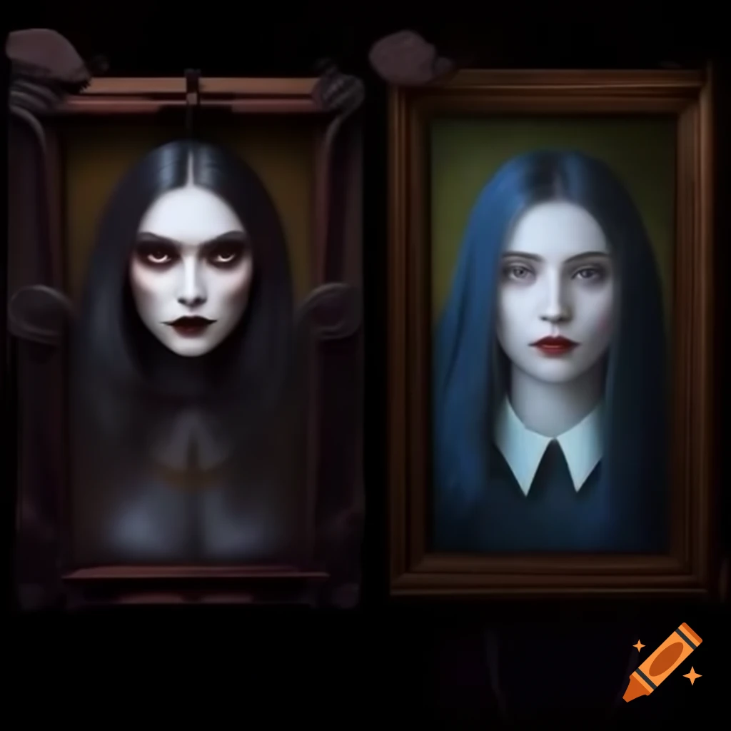 Contrast Diptych featuring Southern Slav female and Gothic woman
