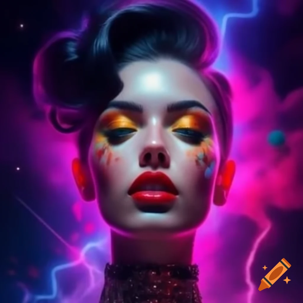 Evocative poster of handsome man with 80's Miami Vice essence, featuring vaporwave elements