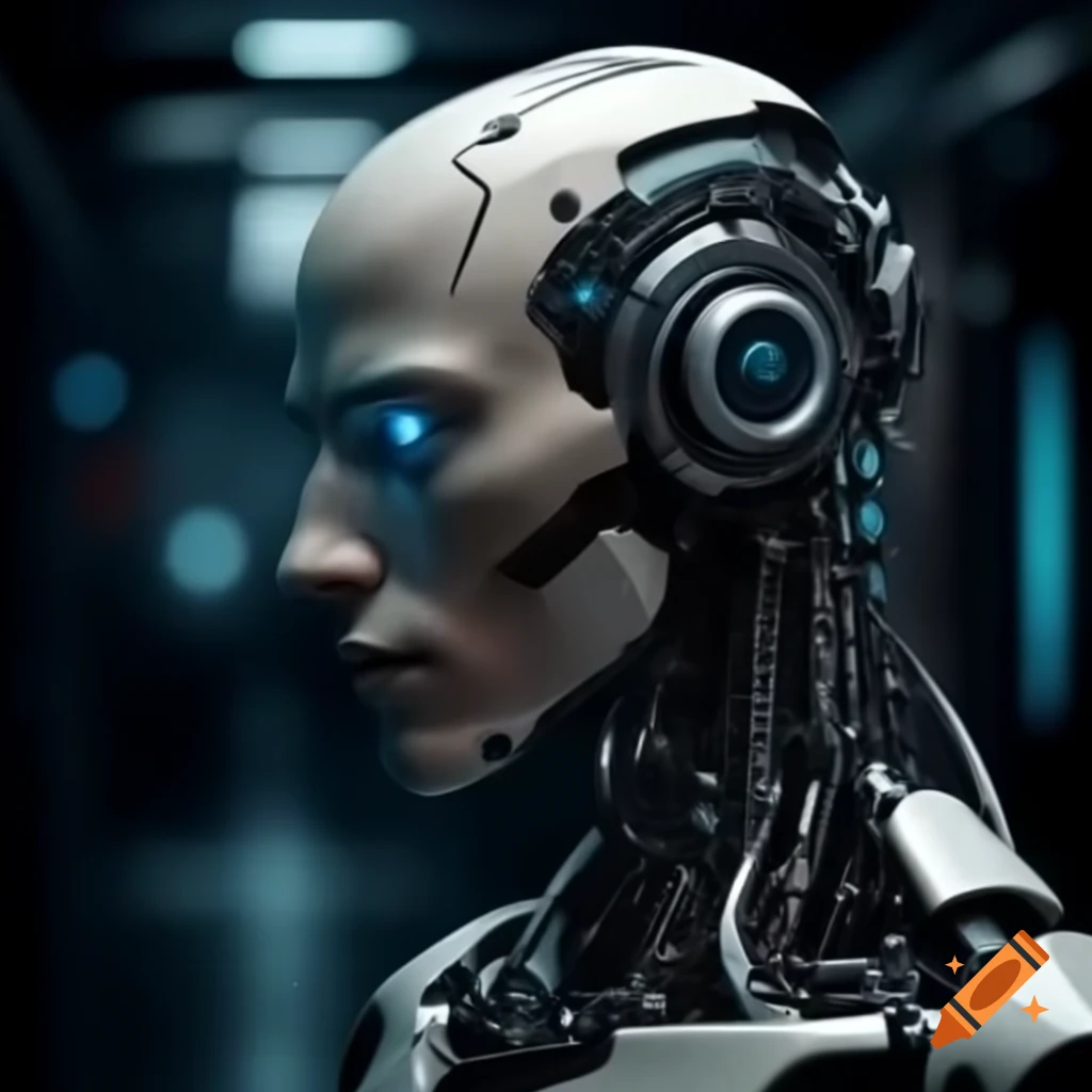 Futuristic robot representing artificial intelligence
