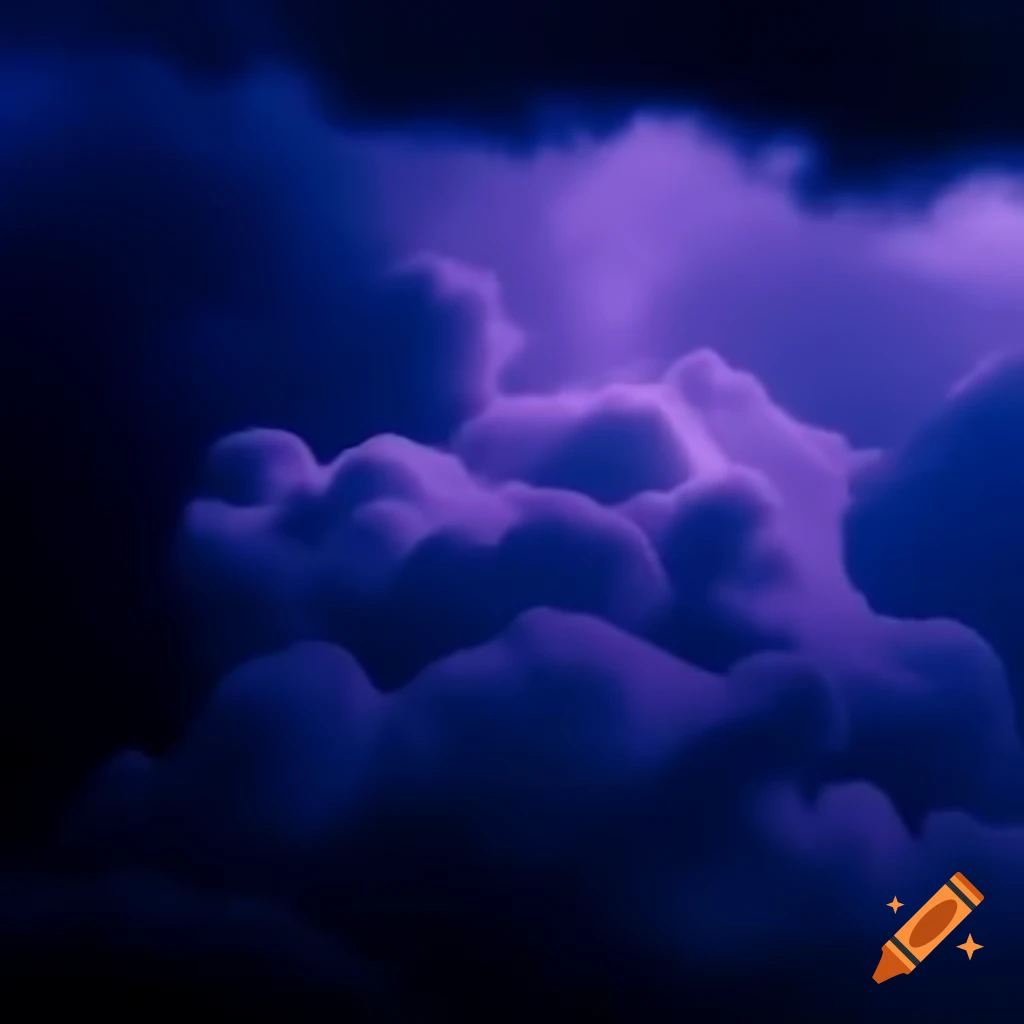 Dark purplish blue clouds