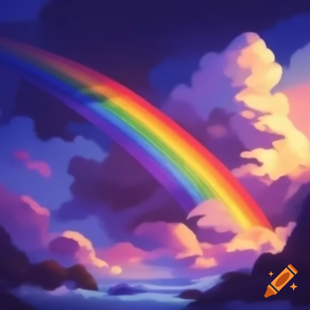 Vibrant rainbow artwork