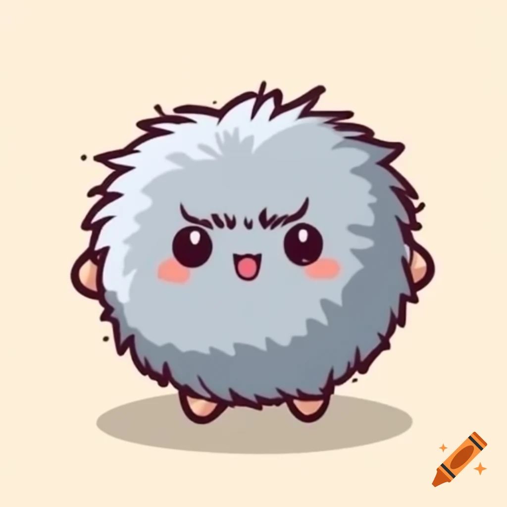 Fuzzy furry ball with soft texture