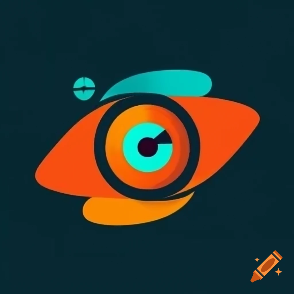 Modern design combining lightbulb and advertising symbols in bright colors