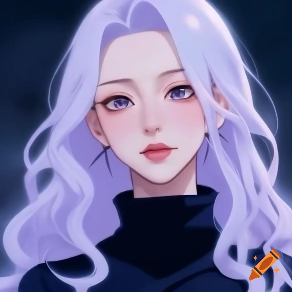 Heroine character from Jujutsu Kaisen with pale lavender hair as high grade sorcerer