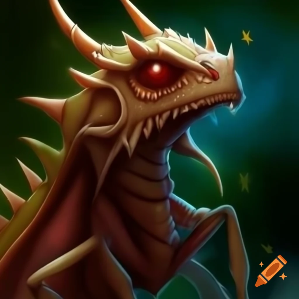 Illustration of a bug dragon