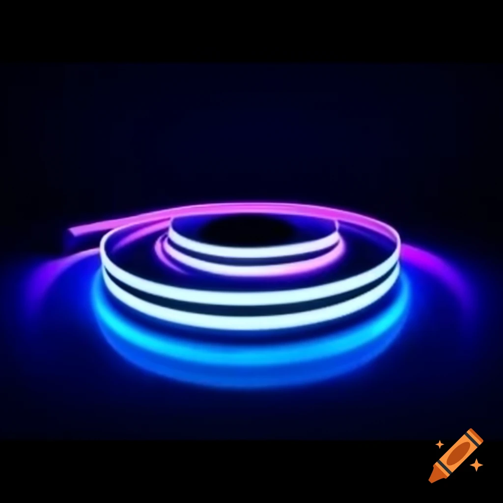 LED RGB 3D strip with on/off feature in PNG format on Craiyon