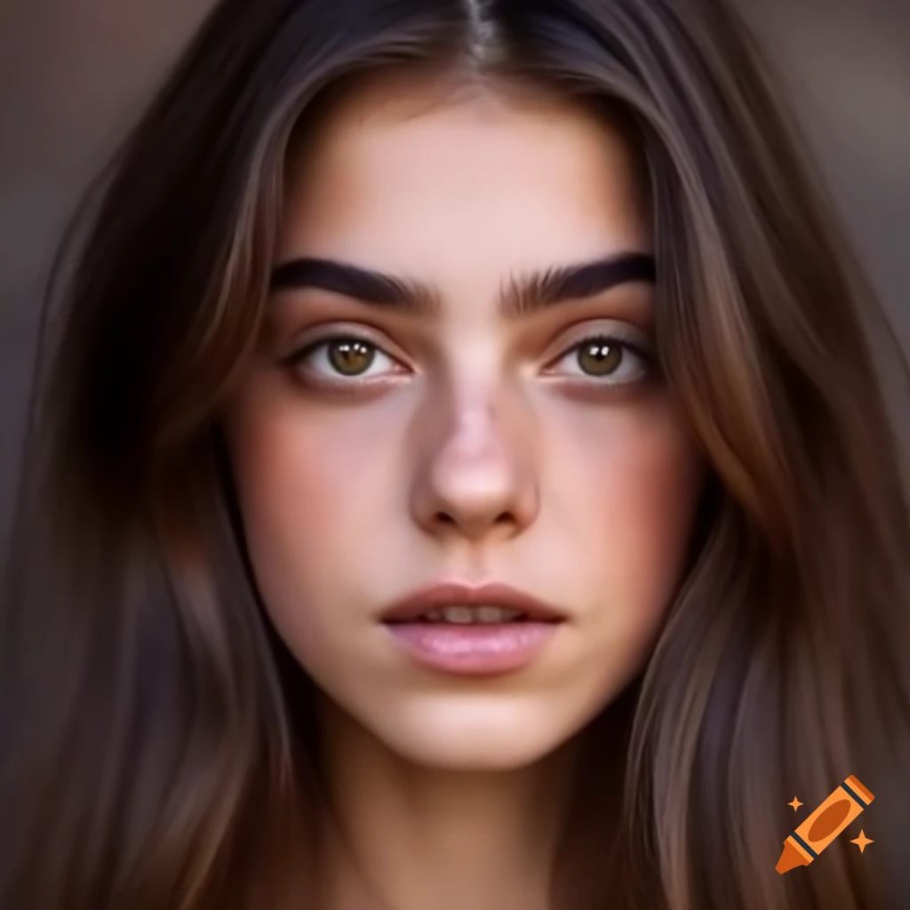 30-year-old Tunisian woman with dark eyes and brown hair for Instagram profile