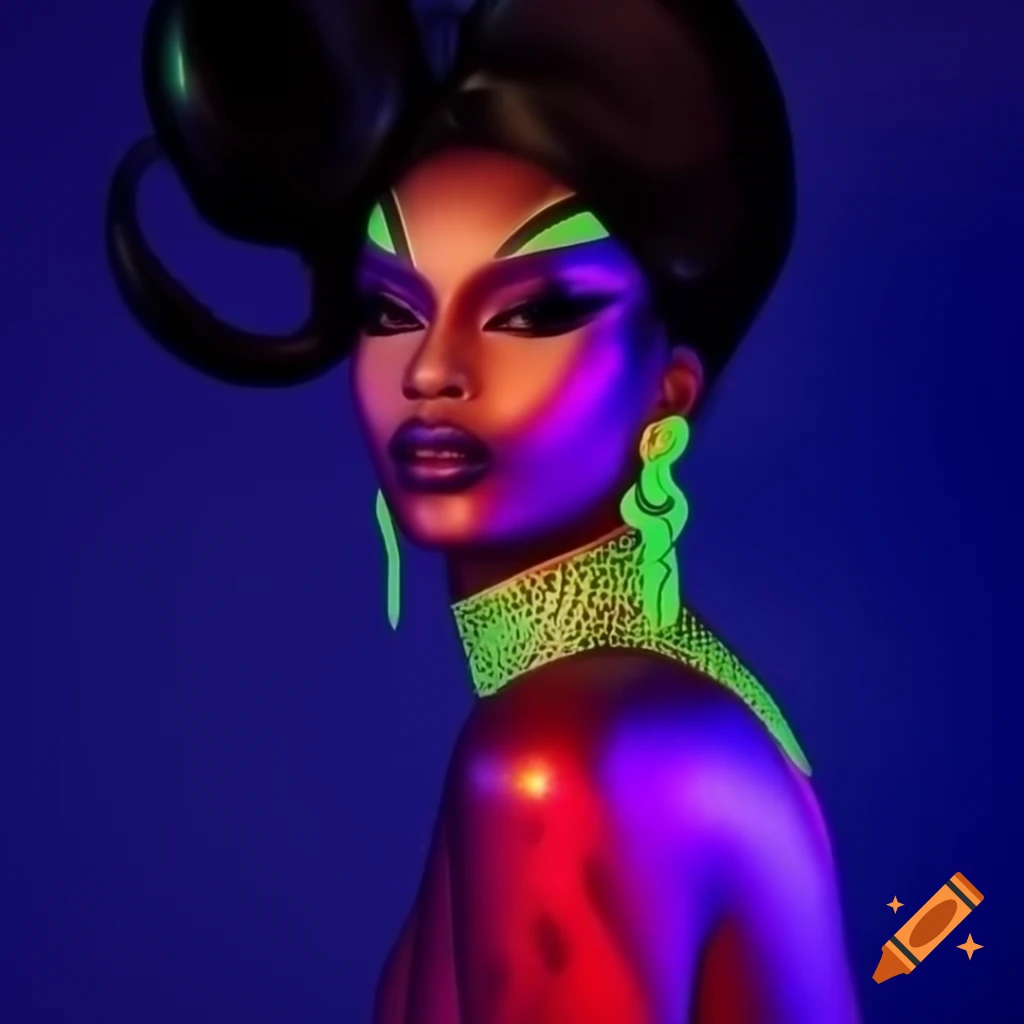 Zara Zenith in neon-themed bodysuit reflecting Vegas roots
