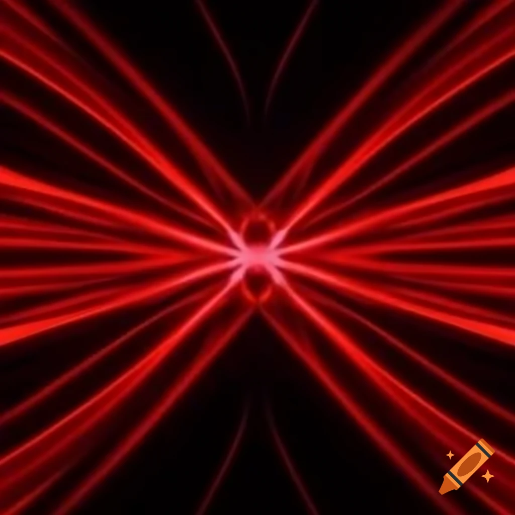 Magical realm with red and black domain expansion and parallel lines