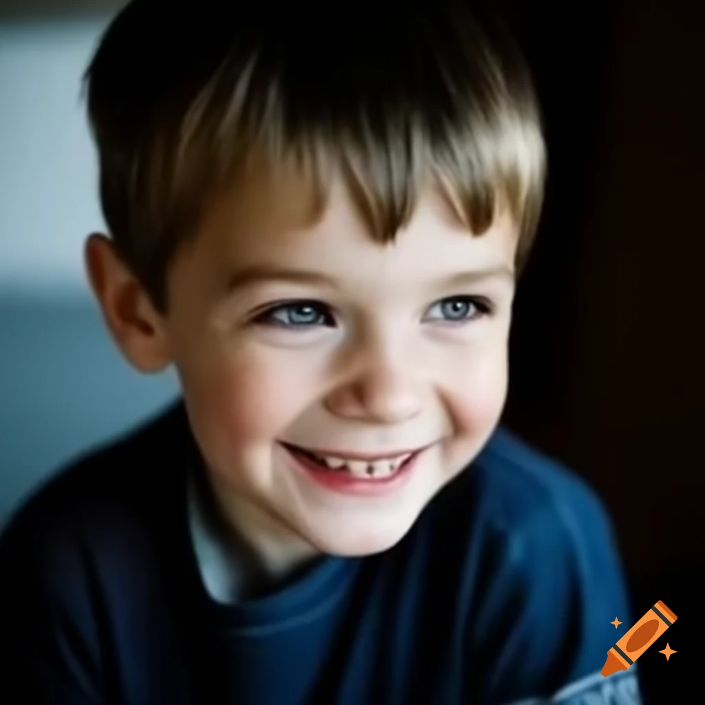 Boy with a mischievous smile