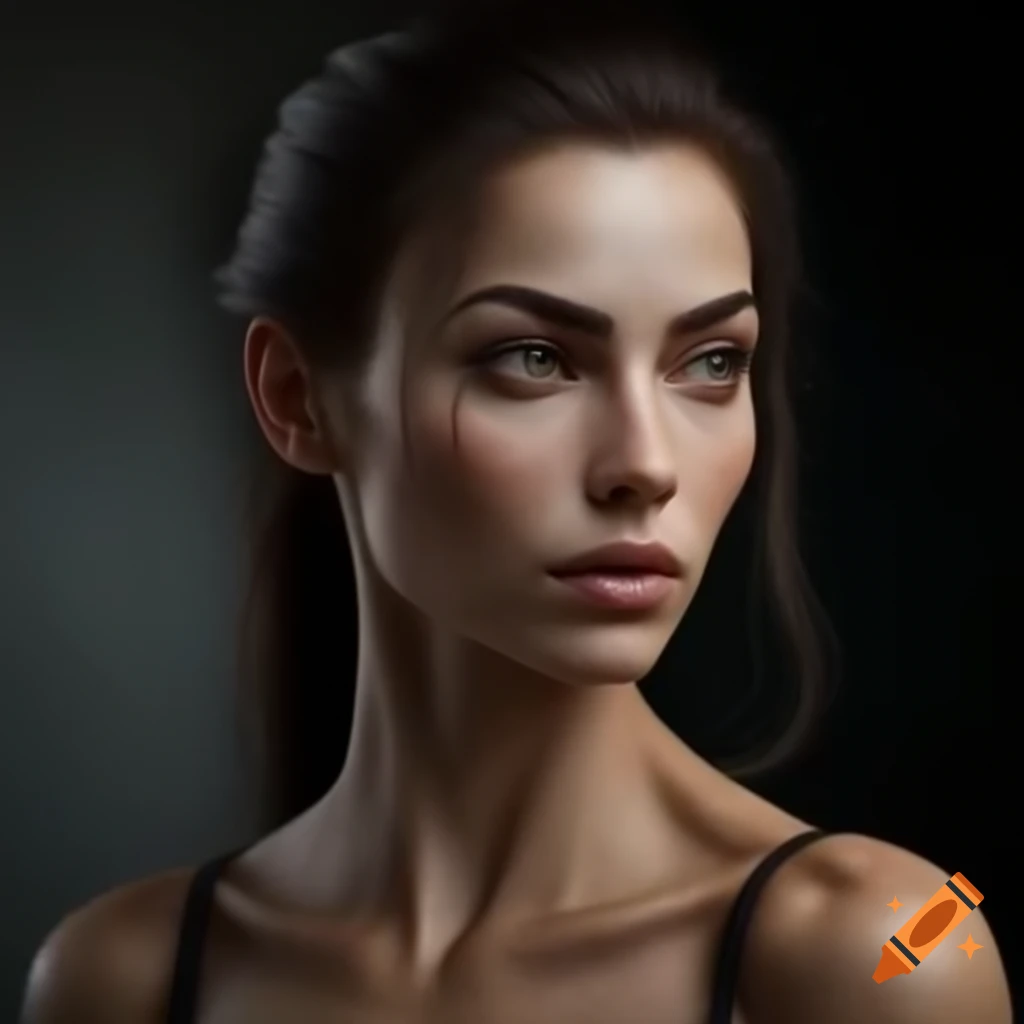 Realistic portrait of a woman