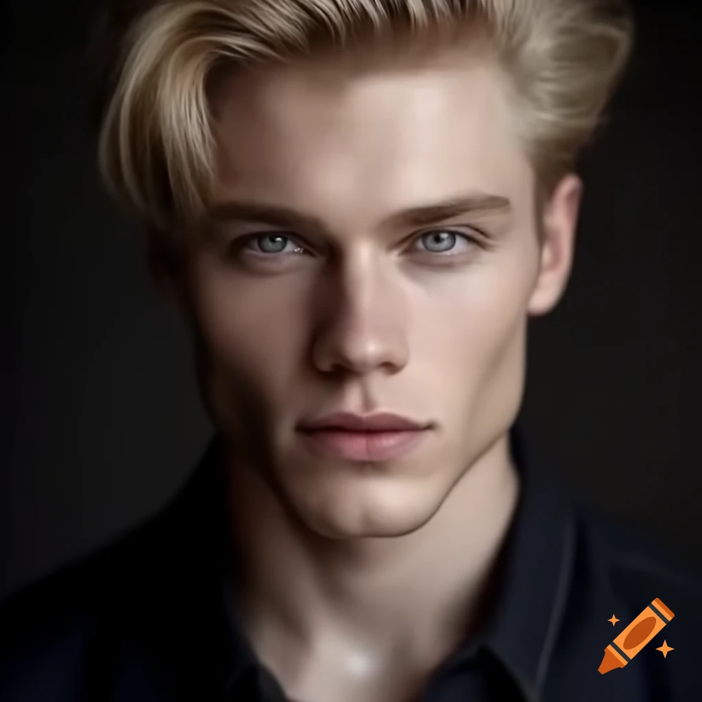 Portrait of a handsome blonde man