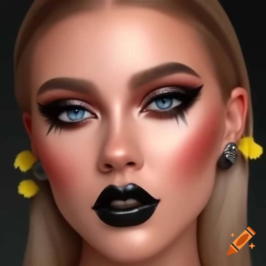 Portrait of an elegant woman with asymmetrical blonde hair