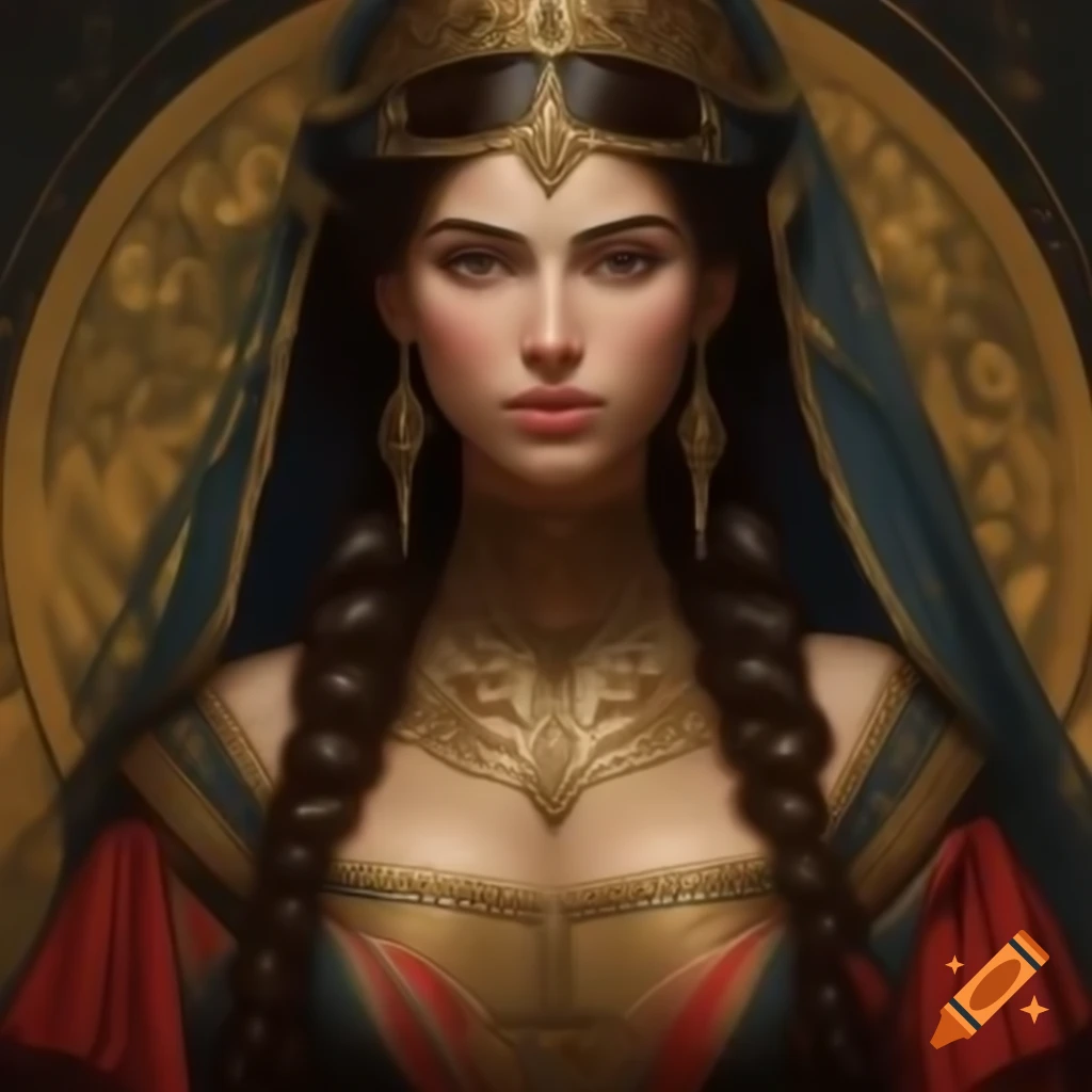 Anime girl in Spanish Noblewoman attire with intricate designs from golden Spanish period