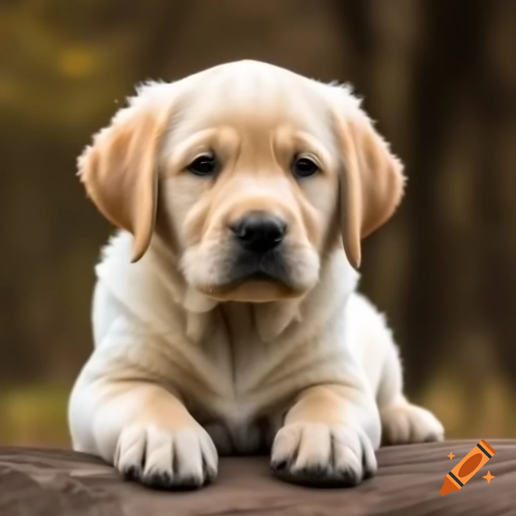Art representation of a Labrador retriever puppy