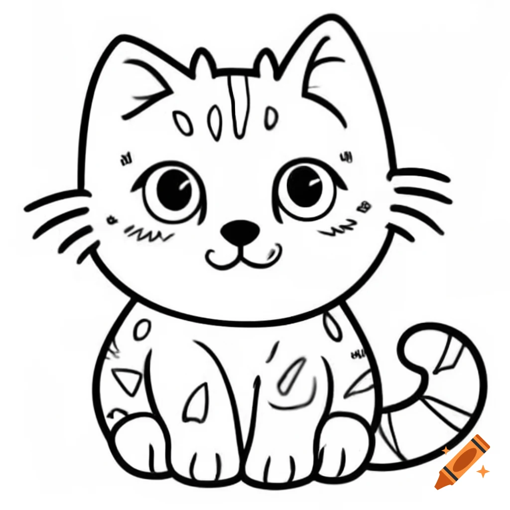 Cat coloring page