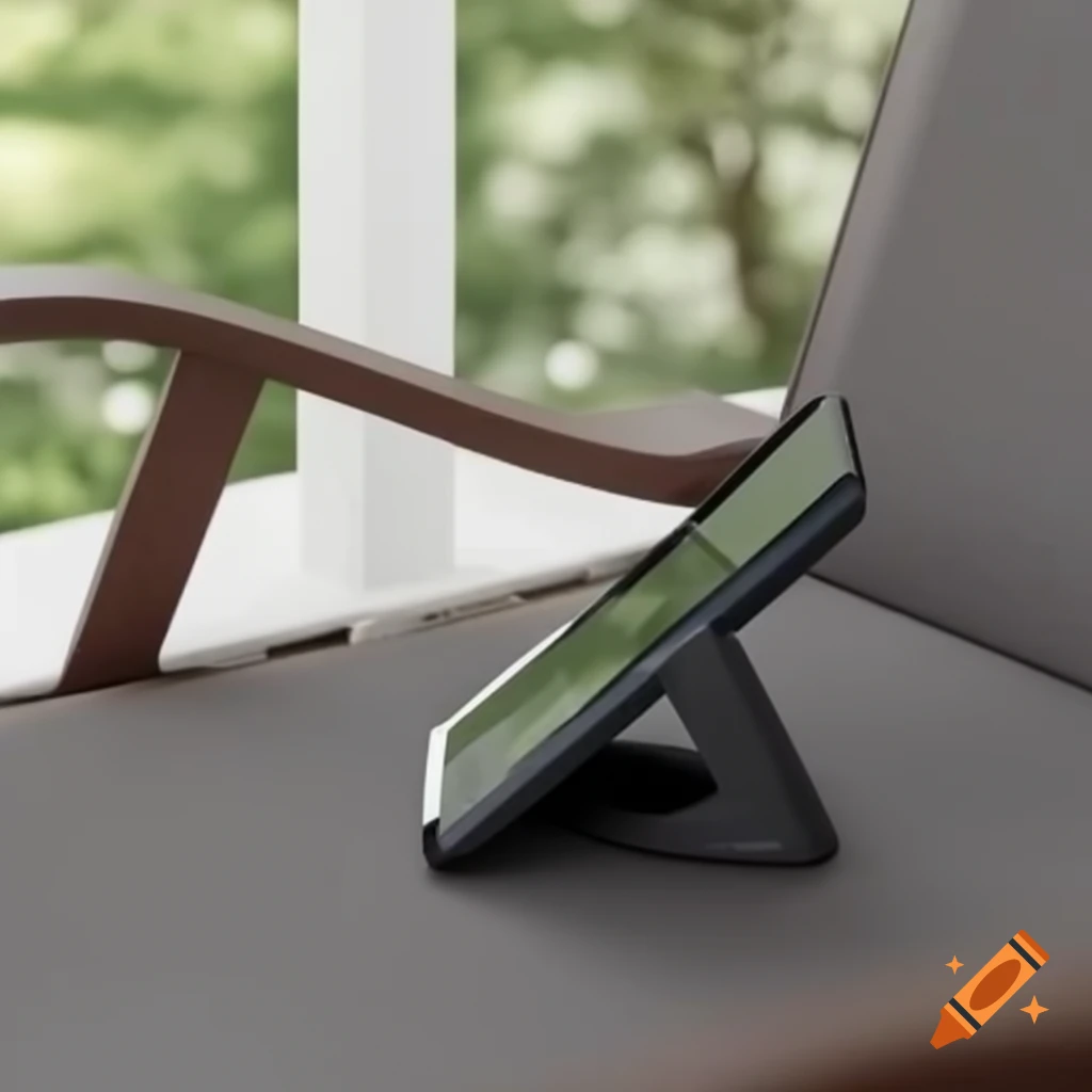 Tablet gadget placed on porch seat