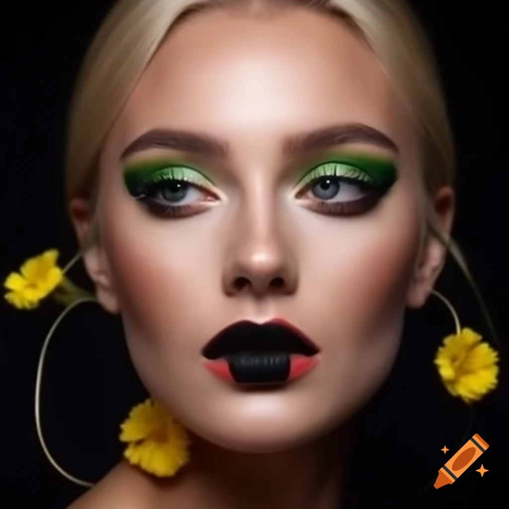 Portrait of an elegant woman with asymmetrical blonde hair
