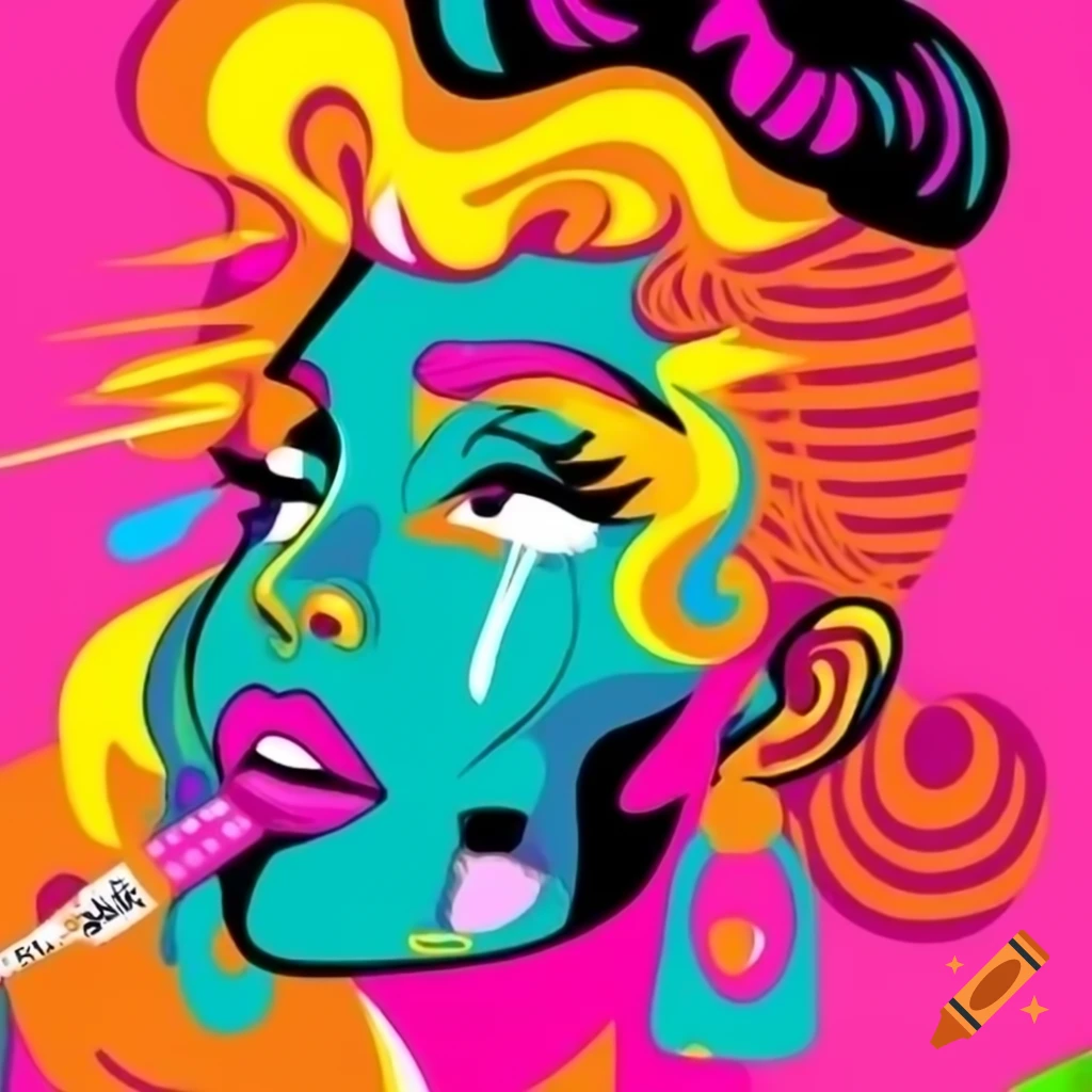 Vibrant and colorful pop art design