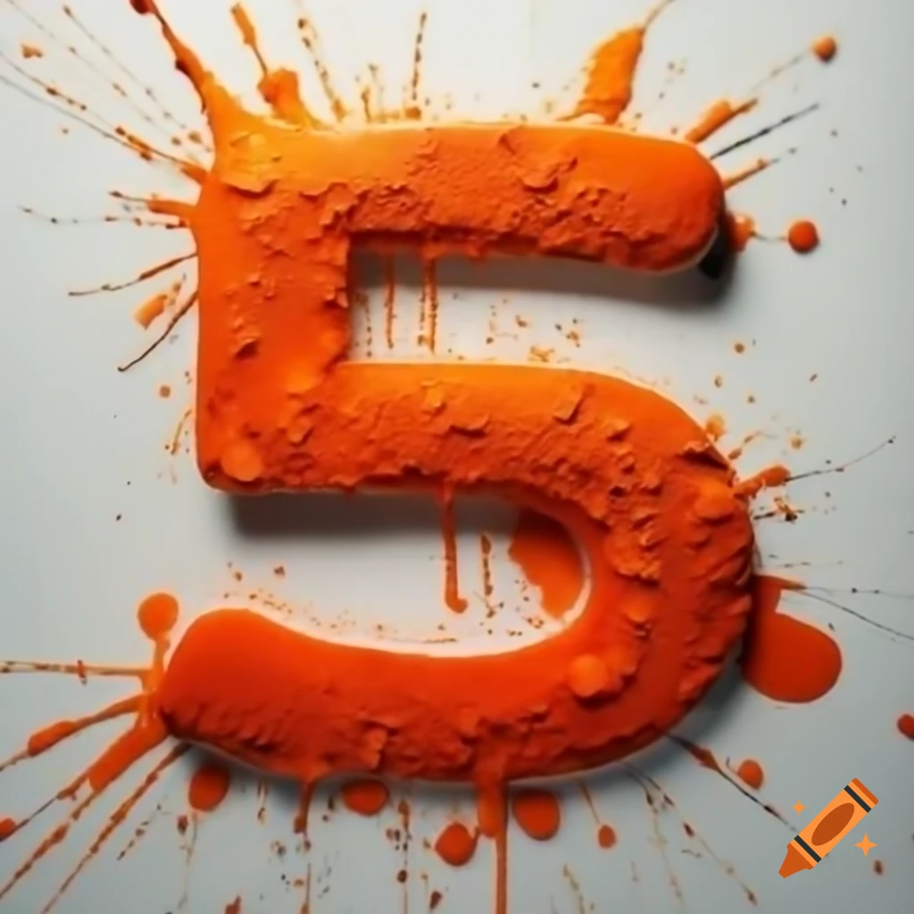 The letter A designed in bright, splashy paint