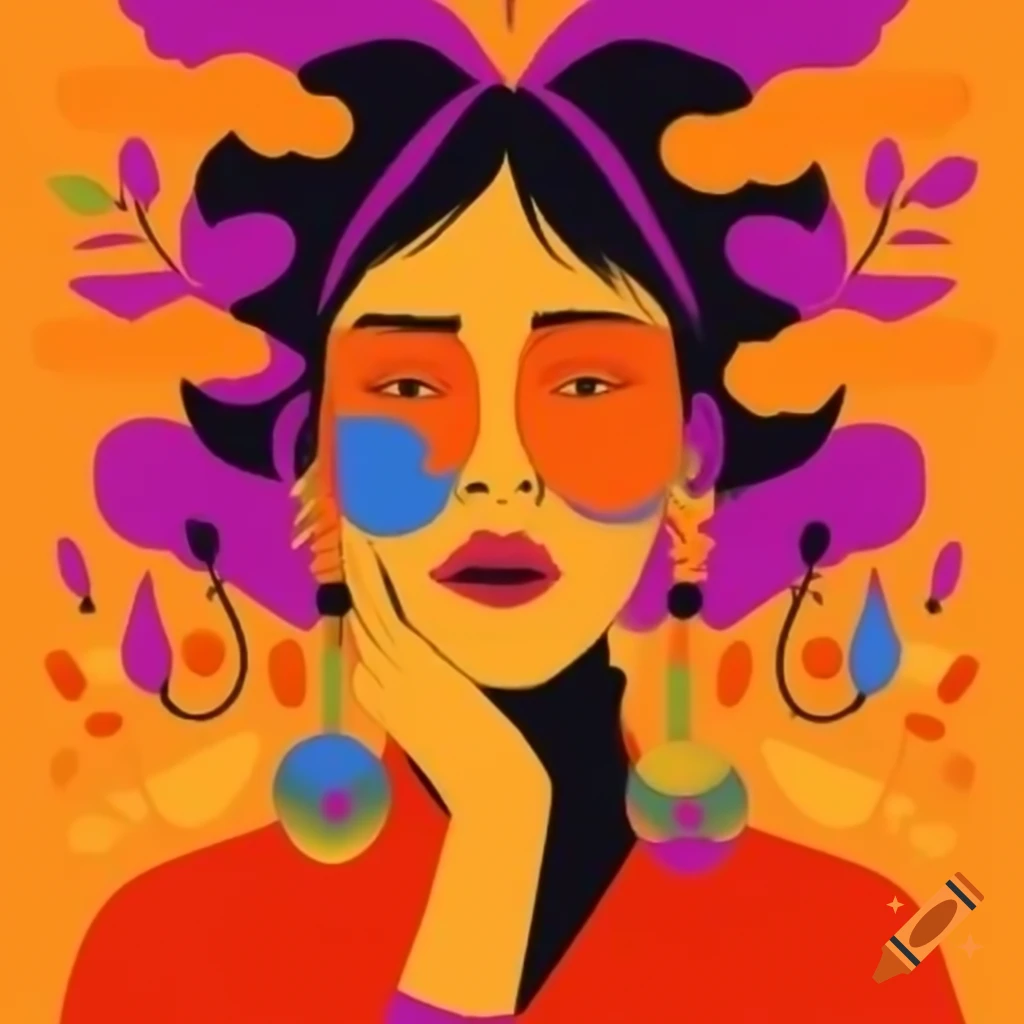Graphic illustration of celebrity delusion with autumn colors