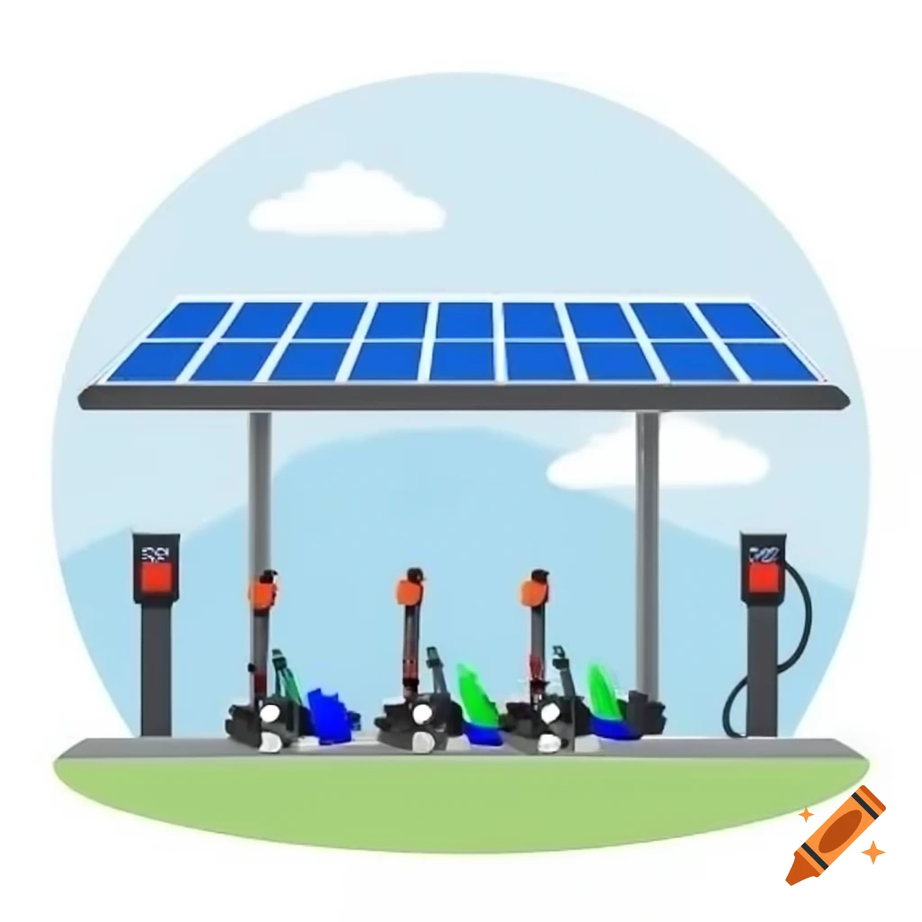 Charging station for electric scooters powered by solar panels
