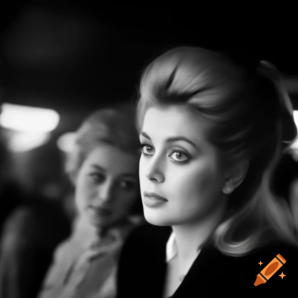 Candid shot of beautiful European actress from 1963 with porcelain skin and blue eyes