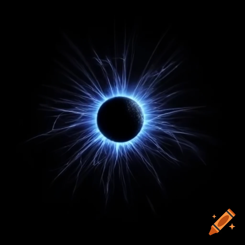 Simple black plasma ball for space game