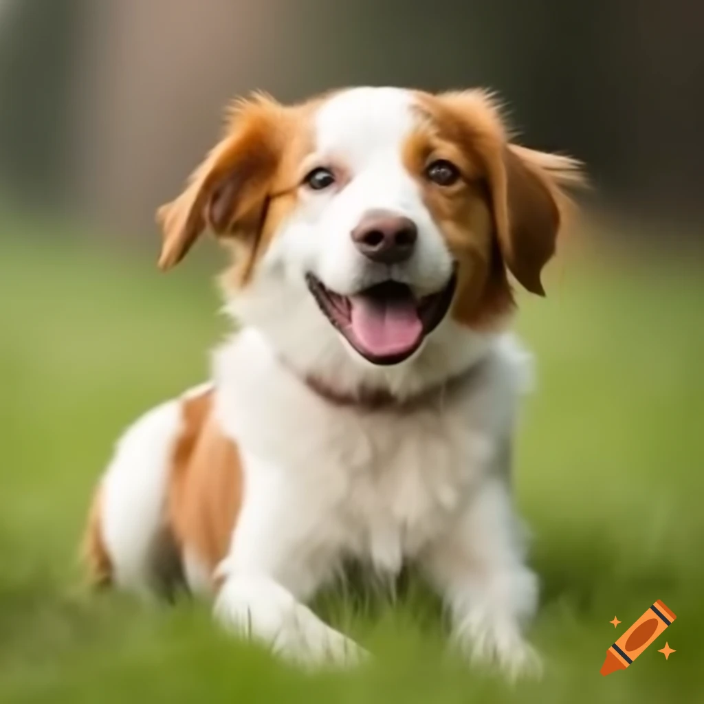 Happy dog with joyful expression