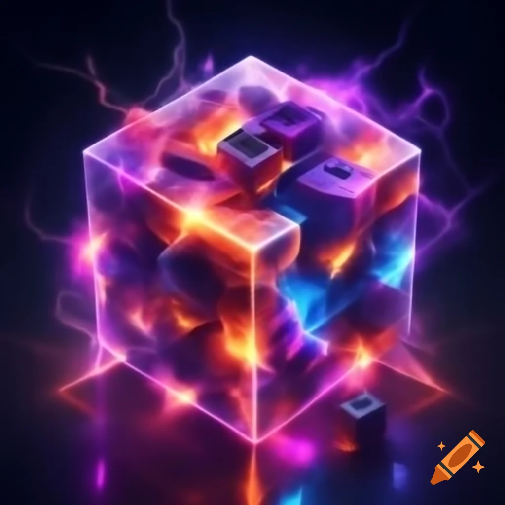 Abstract representation of a cube of energy