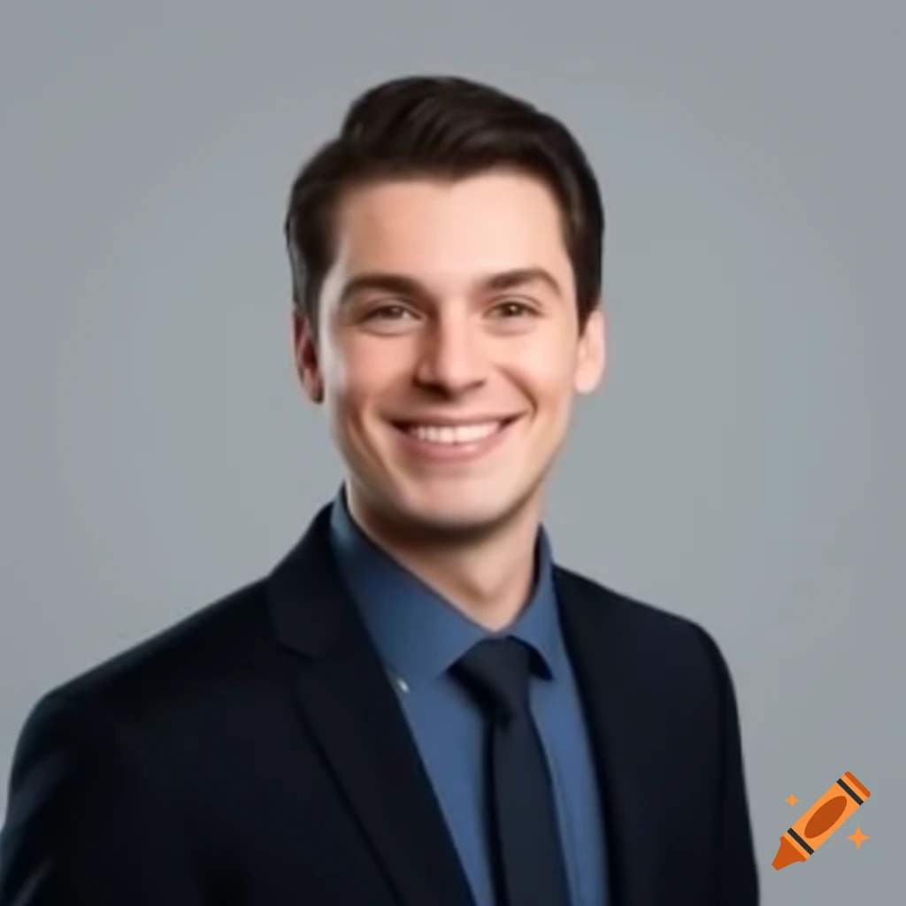 Young man in a board of directors meeting setting