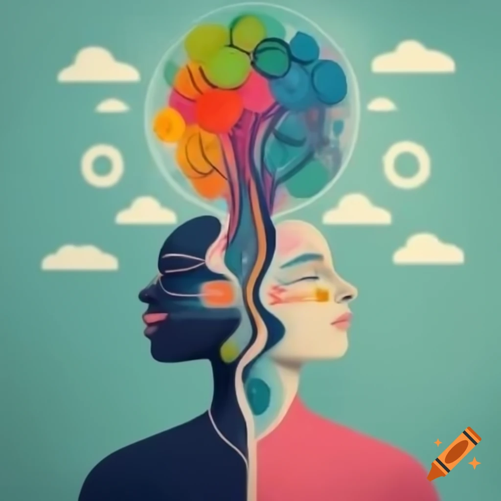 Poster drawing illustrating holistic development including creative, social, cognitive, physical, and emotional growth along with unity