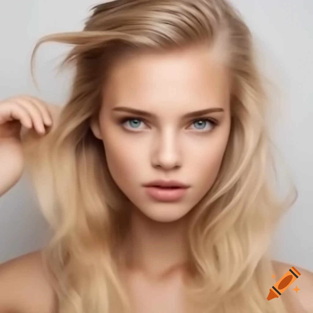 Natural beauty with blonde hair