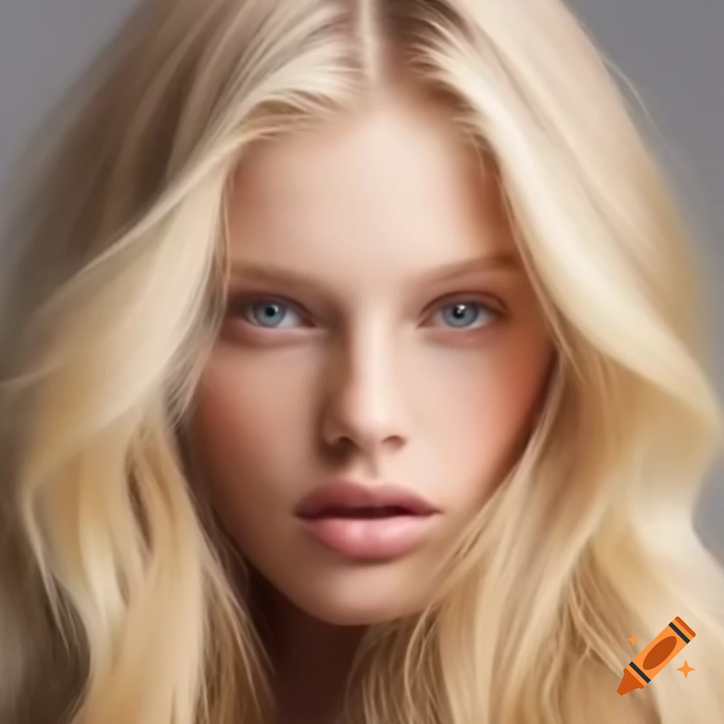 Beautiful blonde woman natural look