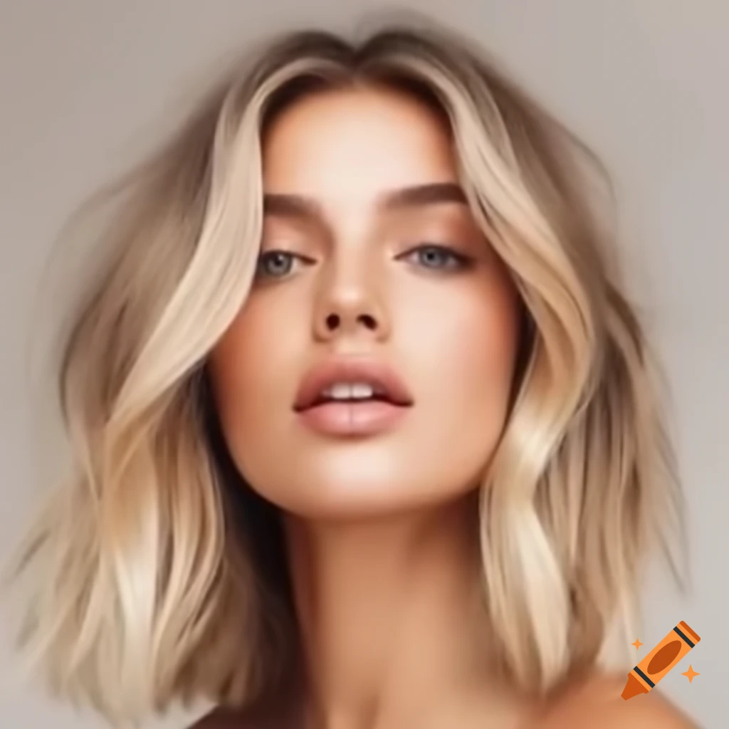 Natural beauty with blonde hair