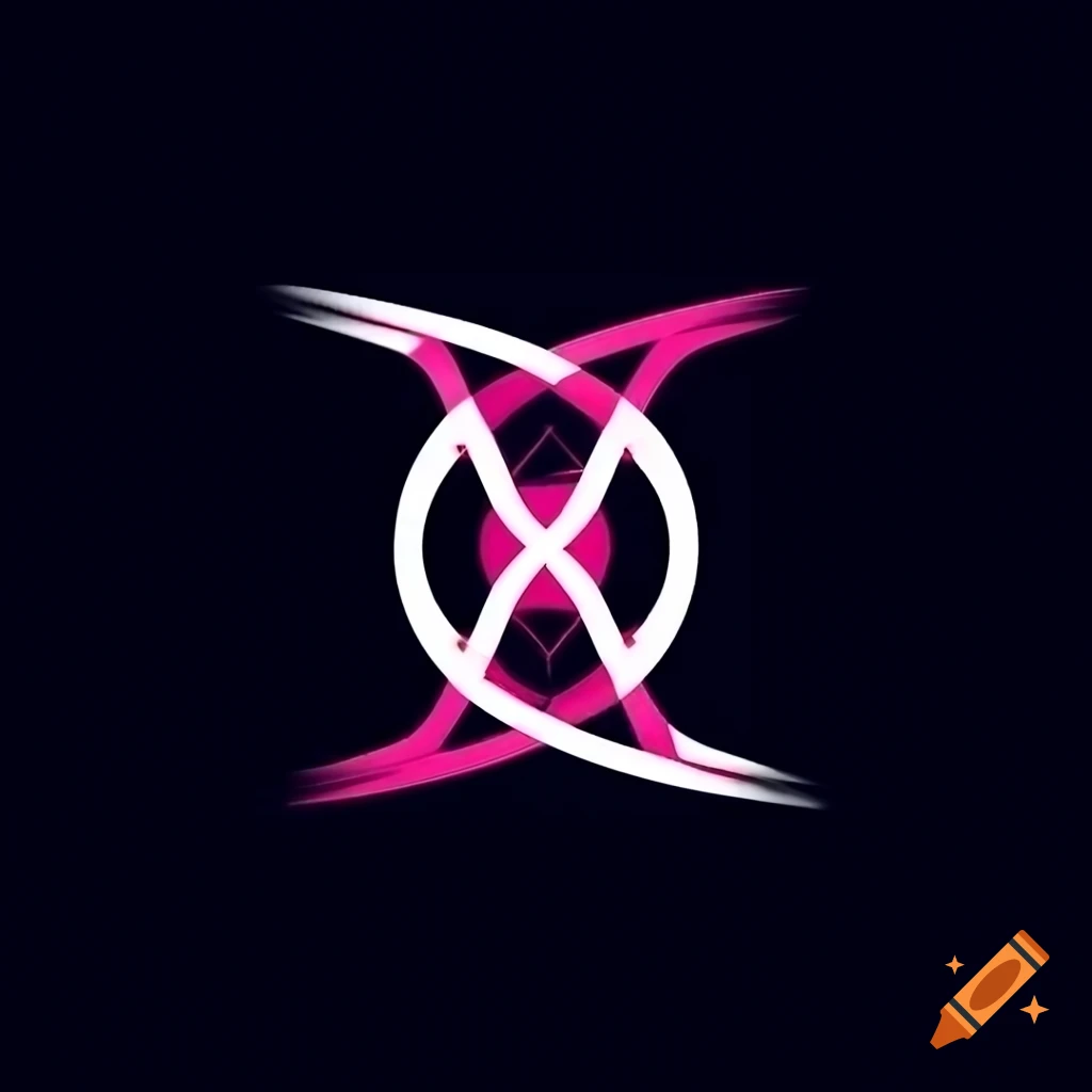 Dynamic helical logo design in varying shades of pink with letters GD