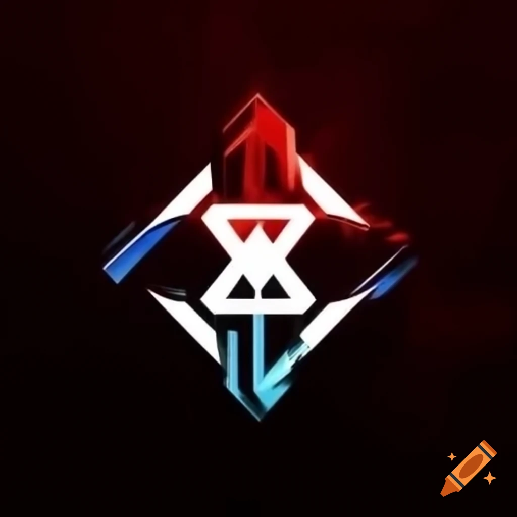 Logo design for Lumythos RPG featuring themes of technology, death, and knowledge with intricate details