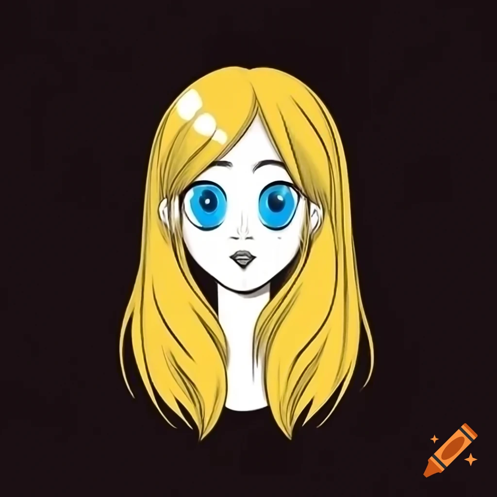 Evil character portrayal of woman with long blond hair and blue eyes