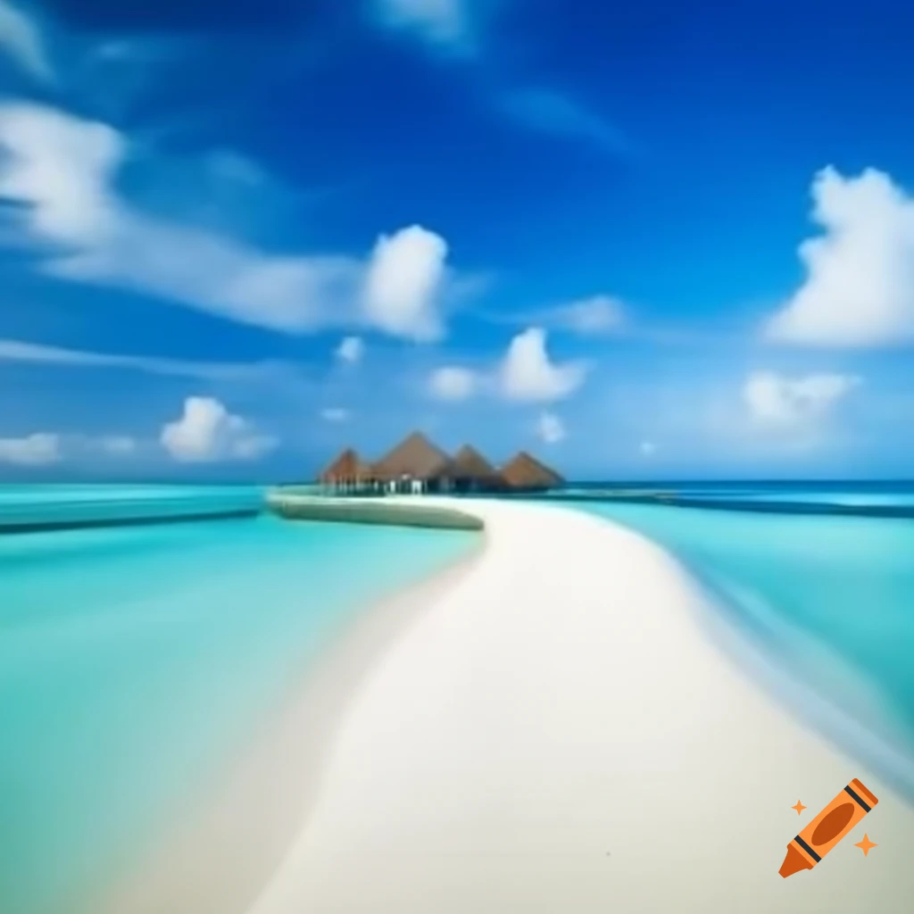 Maldives beach with clear sea