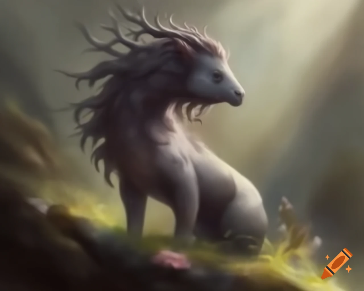 Dark fantasy watercolor artwork