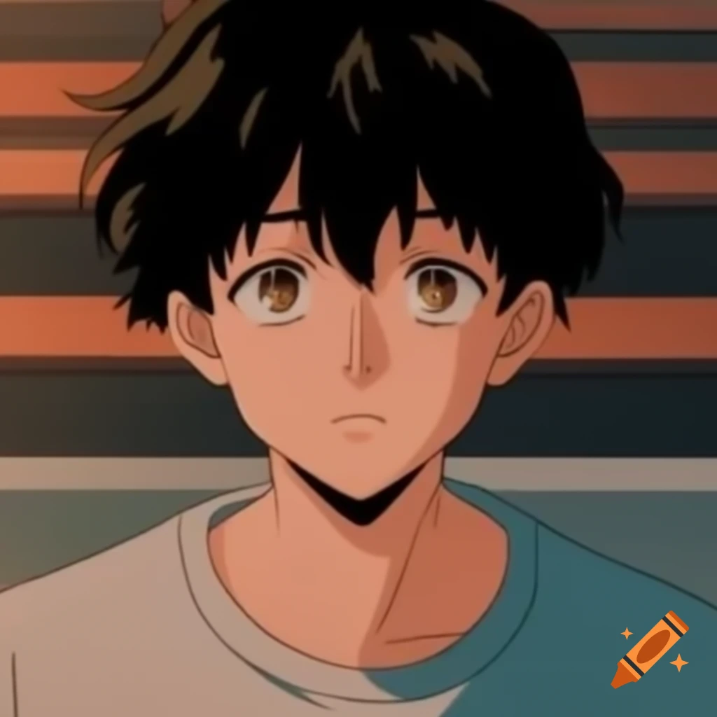 90s anime male character design