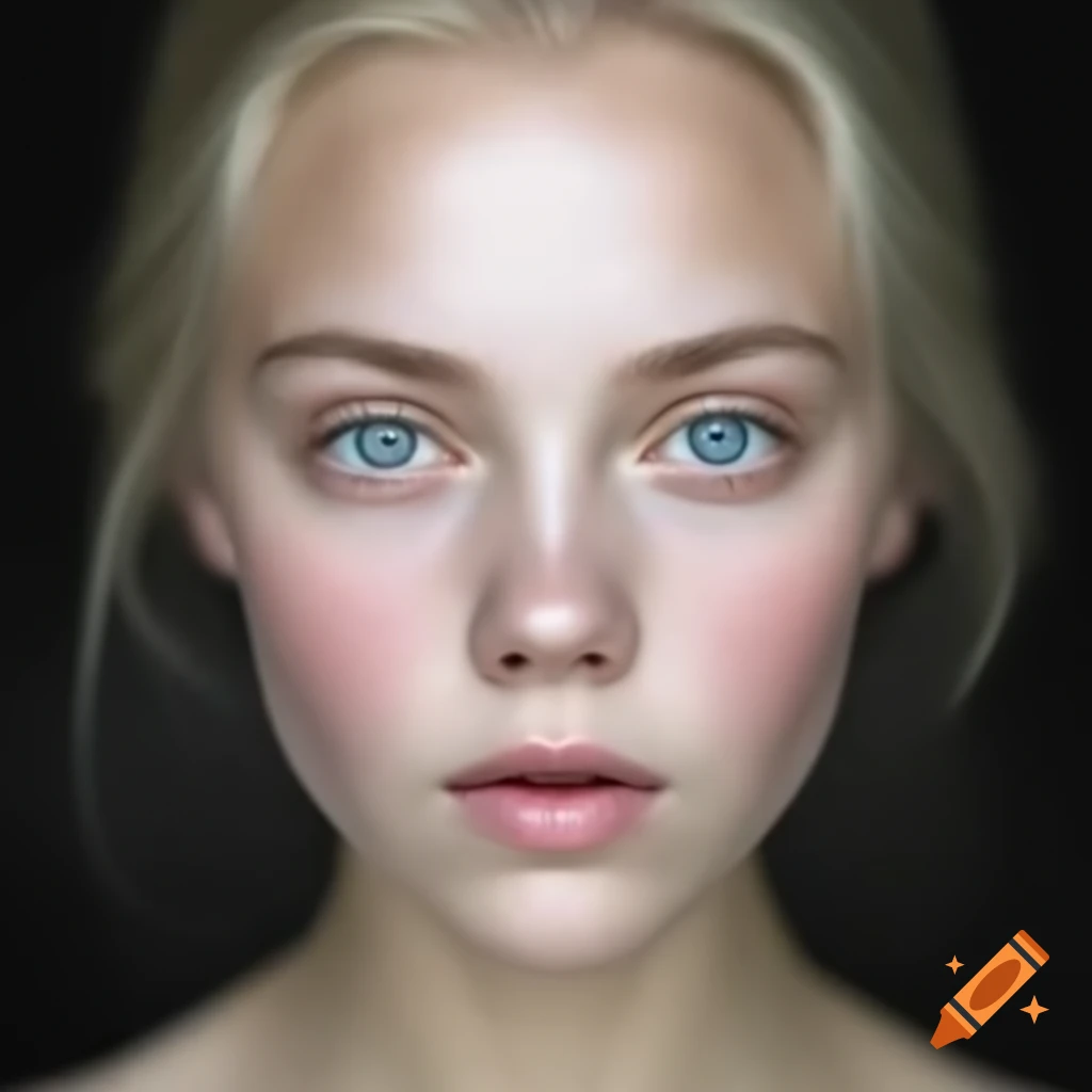 Profile photo of 30-year-old woman with blue eyes and blonde hair of Northern European descent