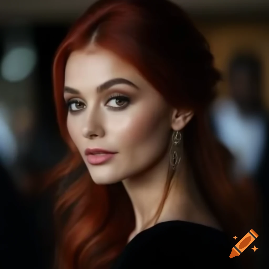 Hyper-realistic portrait of a beautiful young European actress reminiscent of classic Hollywood