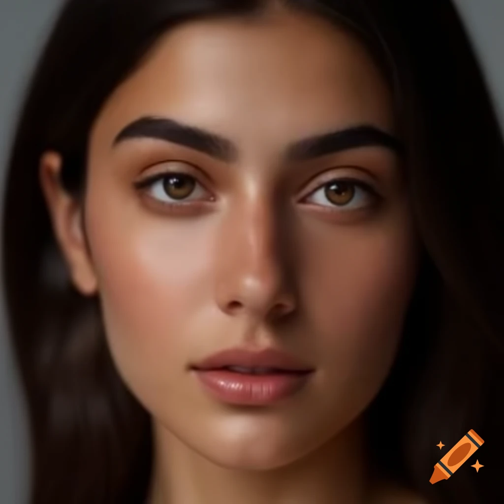 Unique half-Japanese half-Iranian woman with minimal make-up in natural light