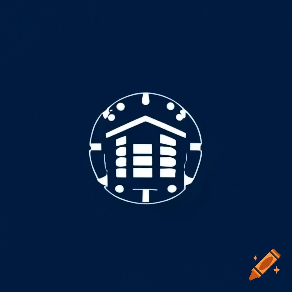 Logo design with clean lines symbolizing housing and financial stability